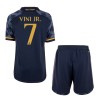 Camisolas Real Madrid Vini Jr. 7 Criança 2º Equipamento Alternativa 2023-24 Manga Curta